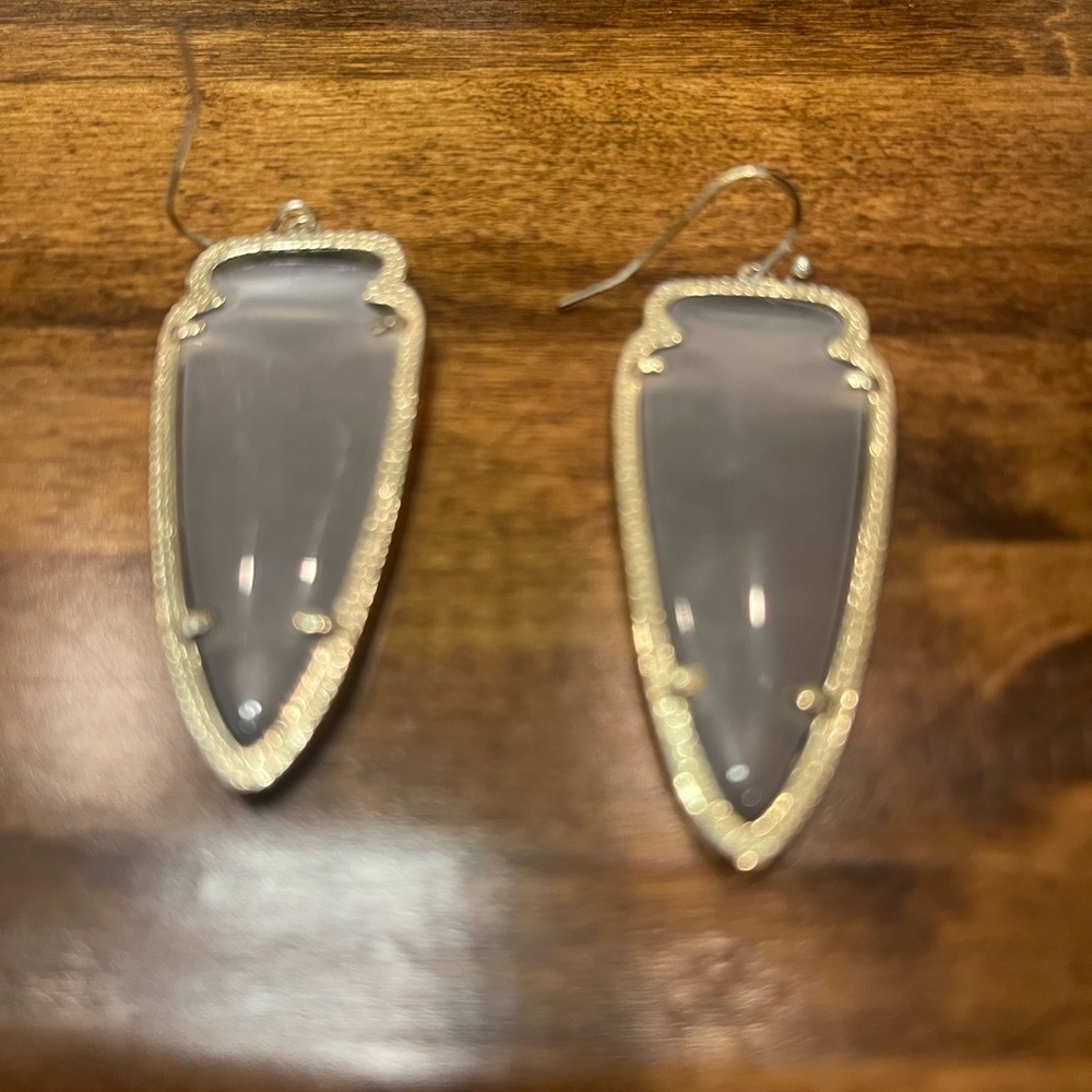 Kendra Scott Slate Skylar Earrings in Gold